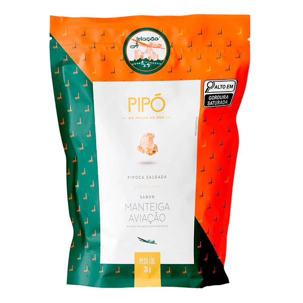 Pipoca Gourmet Pipo Sabor Manteiga Aviacao 36g-1- Pipoca Gourmet Pipo Sabor Manteiga Aviacao 36g-1-